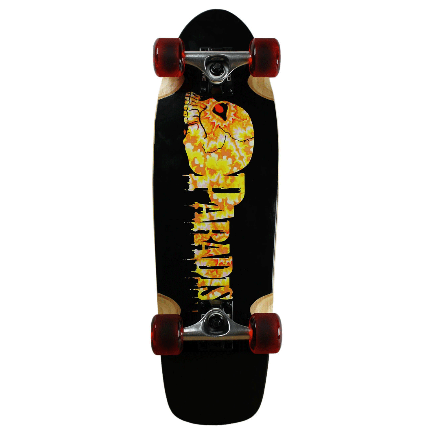 Paradise Skateboard Cruiser Tie Dye Skull 8in x 26.75in